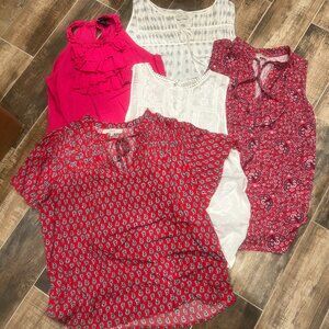 Lot of 5 Women's tops - Loft and other - size Large